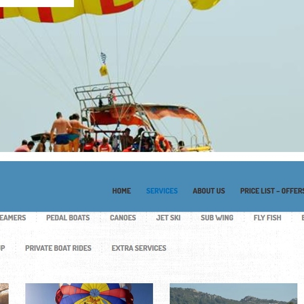 Κατασκευη ιστοσελιδας για θαλασσια σπορ του Sotos watersports